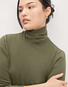 amet Organic Cotton Olive Turtleneck