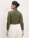 amet Organic Cotton Olive Turtleneck