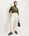 amet Organic Cotton Olive Turtleneck