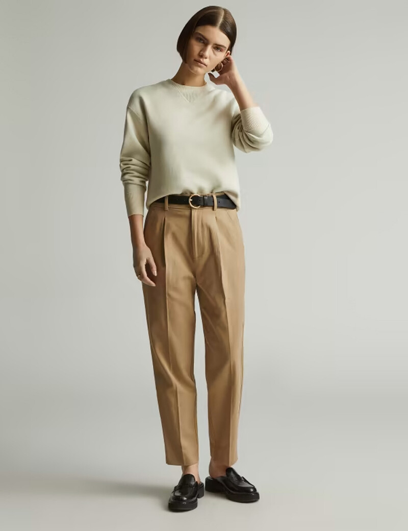 feminine Tencel Way-High Taper Pant