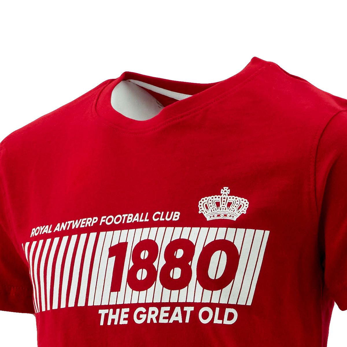T-shirt kids rood 1880 The Great Old met strepen en kroontje-5