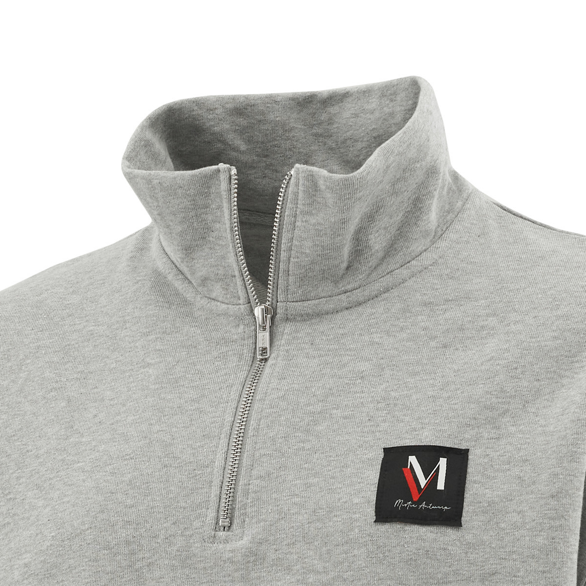 Zip-top sweater licht grijs logo VM Mister Antwerp-6