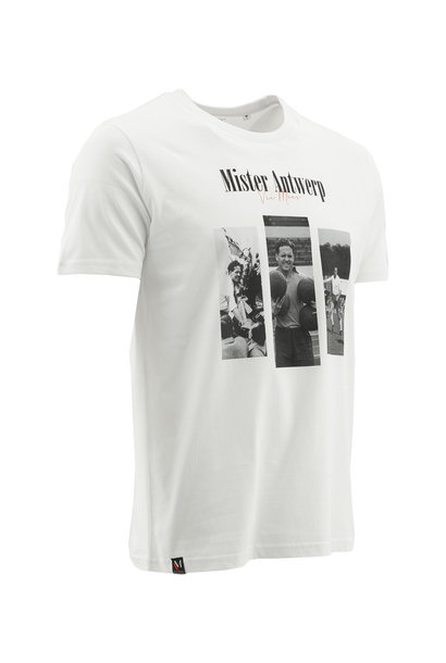 T-shirt wit 3 foto's Mister Antwerp