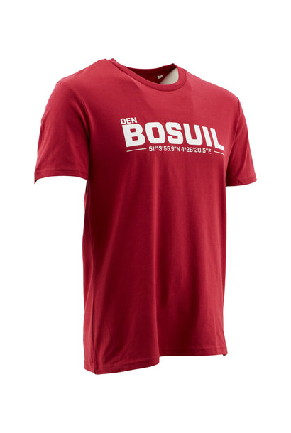 T-shirt rood DEN BOSUIL geo