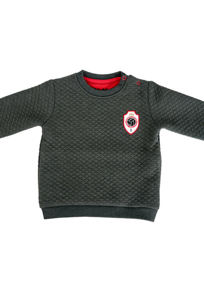 RAFC - Sweater kids grijs geborduurd logo