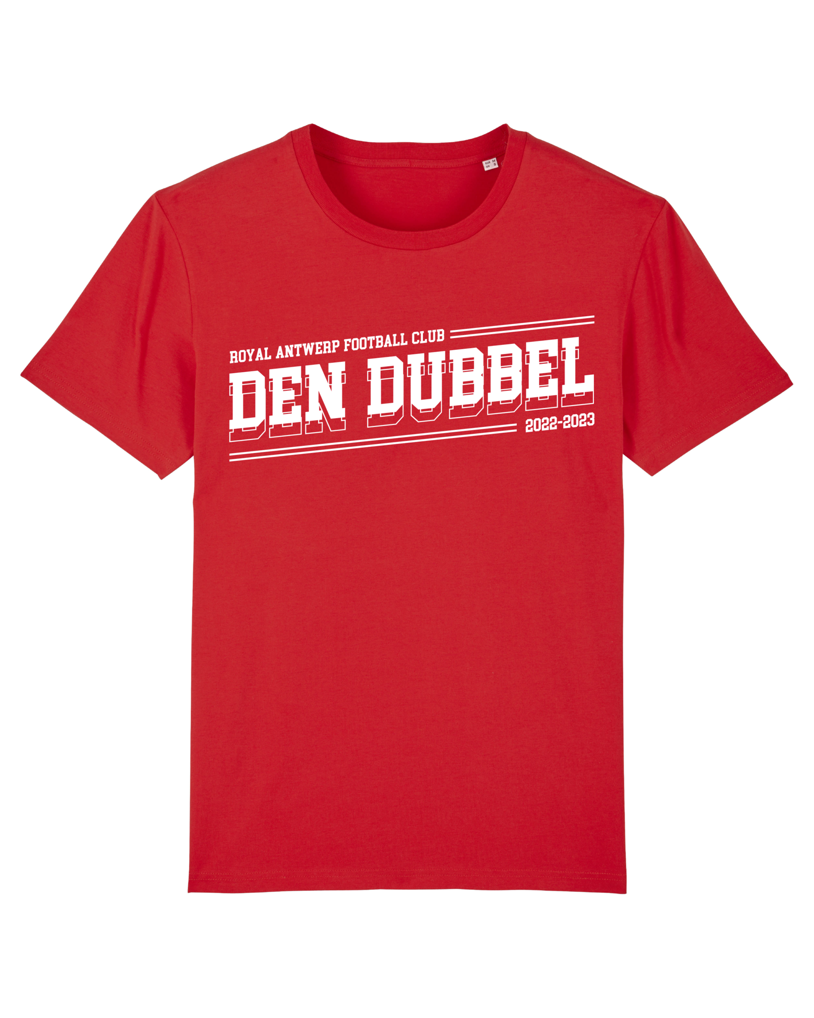 T-shirt rood - Den Dubbel Cursief-1