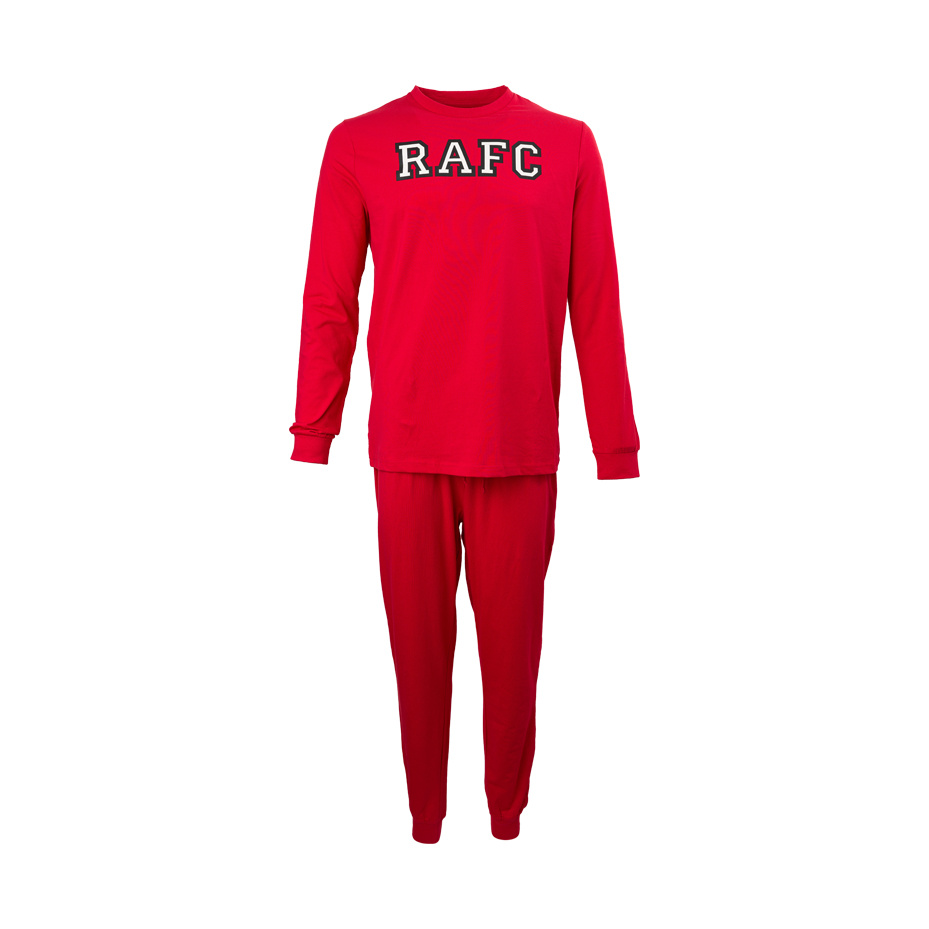 Pyjama rood met monochroom logo KIDS-3