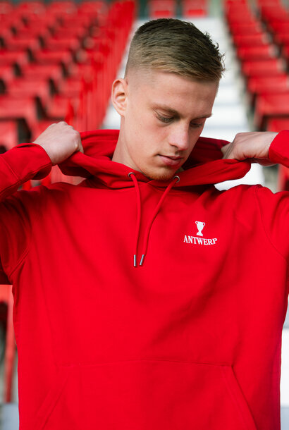 Hoodie Rood - ANTWERP met beker