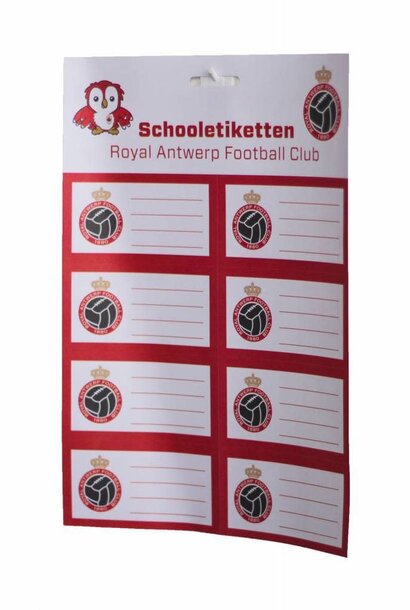 Schooletiketten Rood