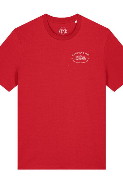 T-shirt rood Ploeg van 't Stad - met rugprint