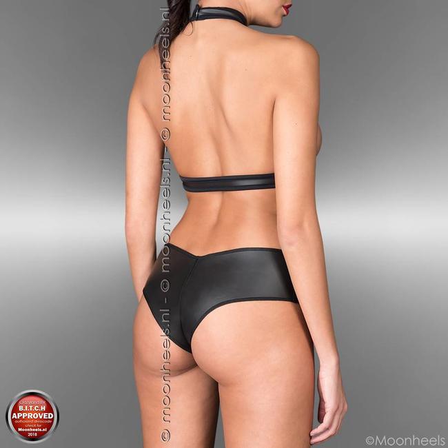 Sexy harnas topje  van neopreen (rubber)