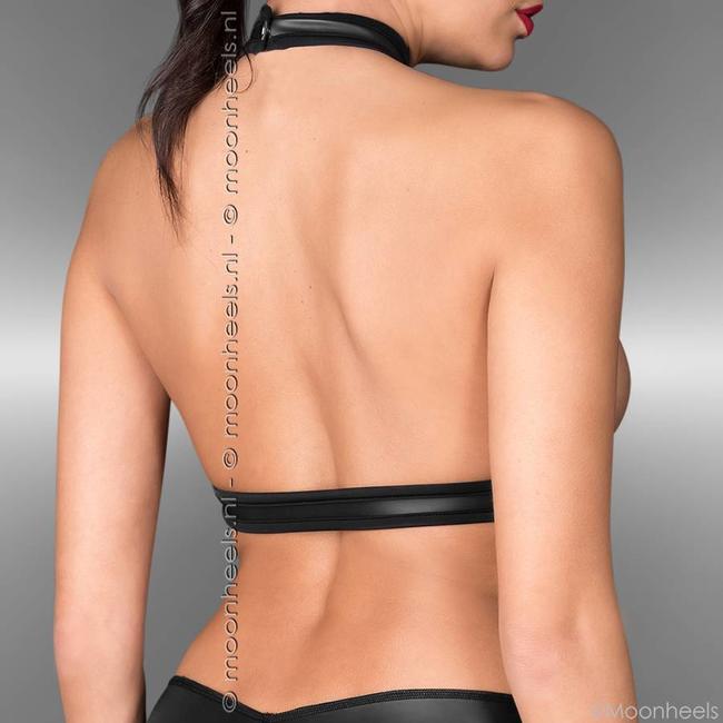 Sexy harness top made of neoprene (rubber)