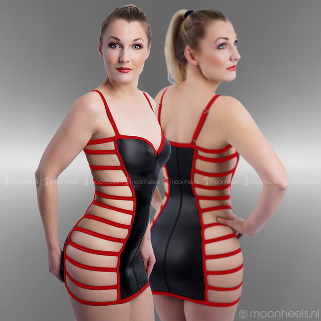 Rubber (Neopreen) jurkje "Breezy" Red Line