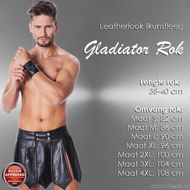 Gladiator rok van "Heavy Duty" kunstleer