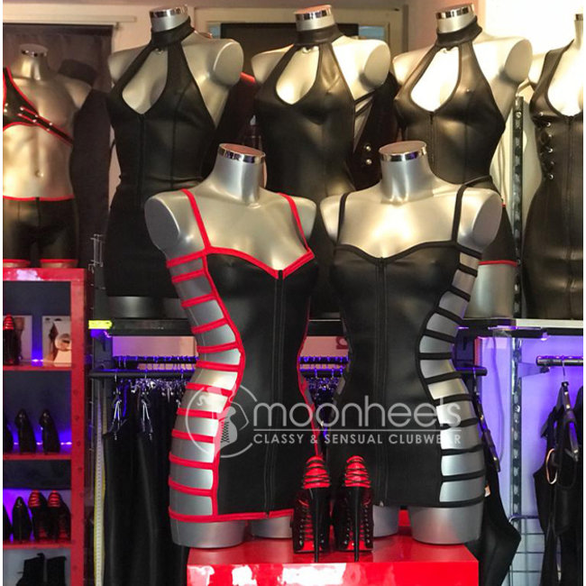 Kinky Rubber (Neoprene) dress "Breezy" with open side