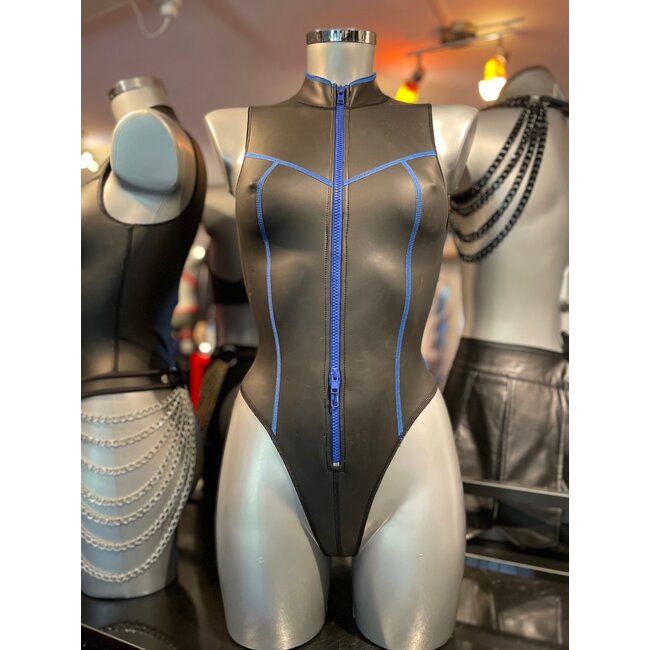 Classy Neopreen (rubber) body met 3-way zipper "Blue Line"
