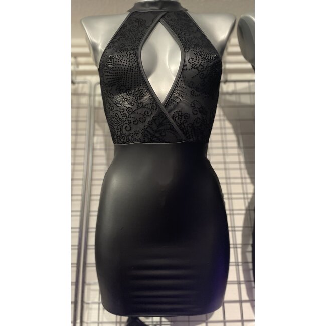 Exclusive Italian wet look design dress "Tatuaggio"