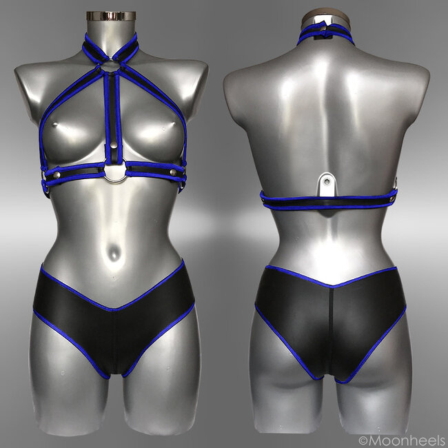 Neopreen (rubber) harnas topje "Blue Line"