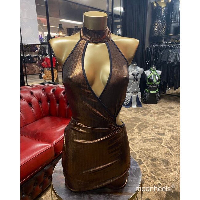 Exclusieve cocktail  en avond jurk Bronzo