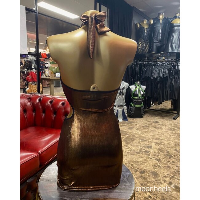 Exclusieve cocktail  en avond jurk Bronzo