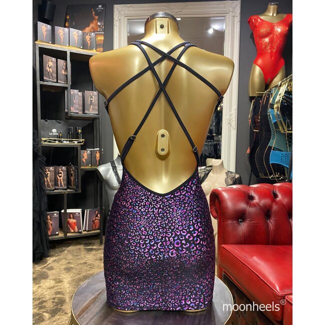 Seductive metallic dress Purple