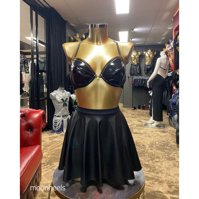 Wetlook klokkend rokje "Sway"