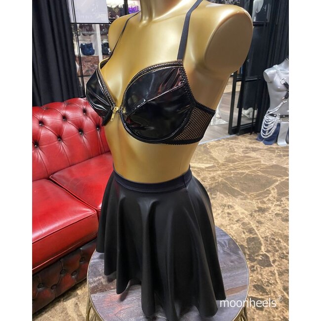 Exclusive soft-nude wetlook skirt "Lea" - Copy