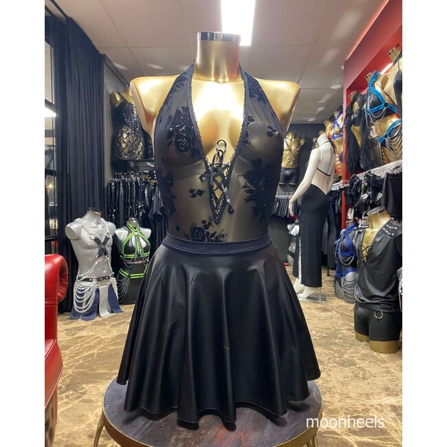 Wetlook klokkend rokje "Sway"