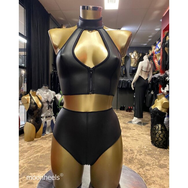 Sexy high-waist string  made of neoprene (rubber)  - Copy