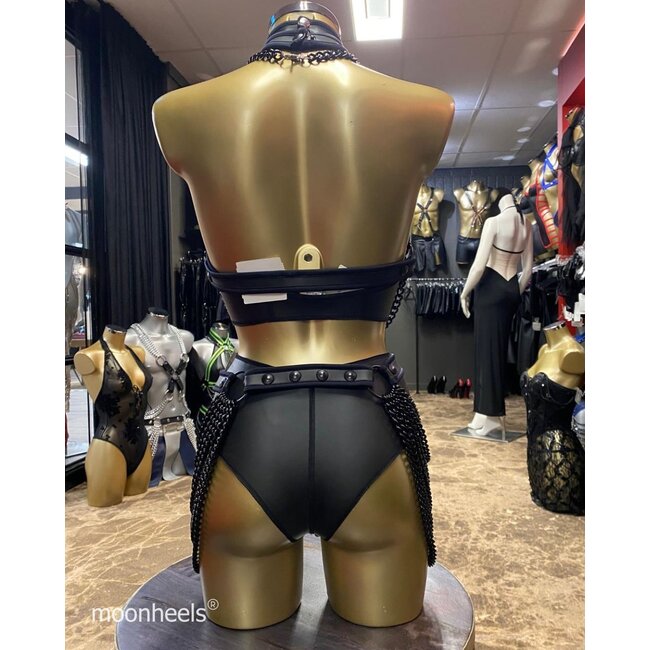 Sexy high-waist string  made of neoprene (rubber)  - Copy