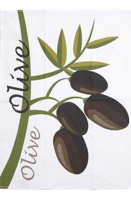 Stuco Trends Textiles Olive Bedruckt Theedoek