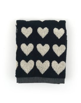 Bunzlau Castle Keukendoek Hearts Black