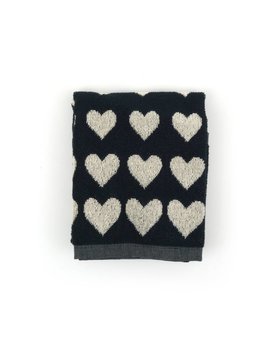 Bunzlau Castle Keukendoek Hearts Black