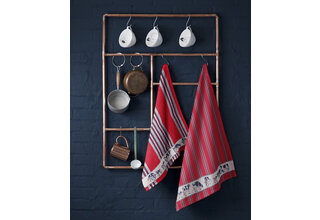 DDDDD torchon frison 60x65 rouge