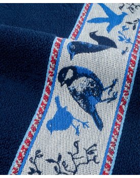 Bunzlau Castle Keukendoek Birds Dark blue