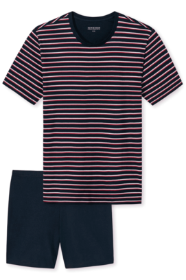 Schiesser heren Shortama 171093 donkerblauw
