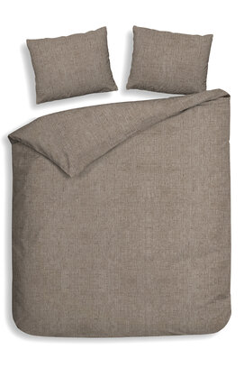 Heckett&Lane GOTS Franela Housse de couette Taupe