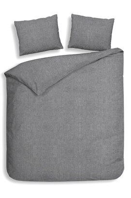 Heckett&Lane GOTS Franela Housse de couette Dark Grey