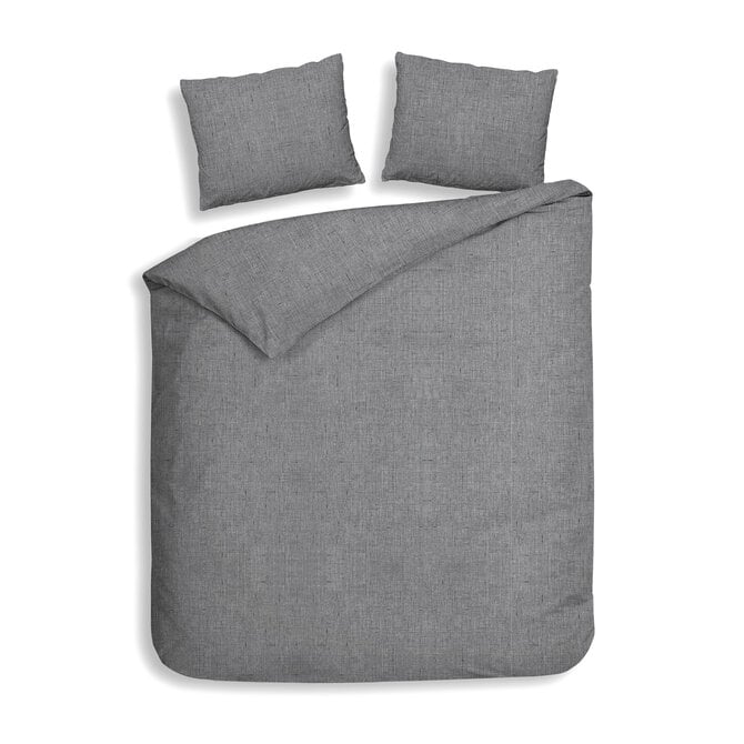 Heckett&Lane GOTS Franela Housse de couette Dark Grey