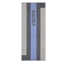 Cawö Serviette de sauna rayée 80x200 bleu