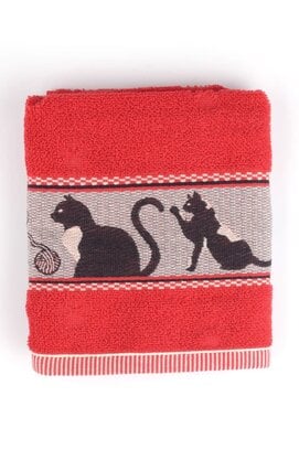 Bunzlau Castle Kitchen Towel Cats Red (essuie-tout en forme de château)