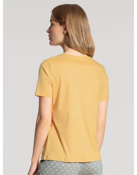 Calida dames pyjamatop kort 14051 sunny yellow