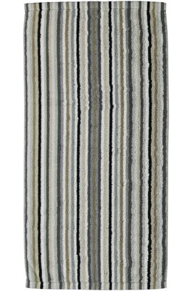 Cawo Lifestyle Streifen Badlaken 7048 Kiezelsteen-37 70x140