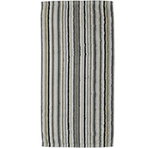 Cawo Lifestyle Streifen Handdoek 7048 Kiezelsteen-37 50x100