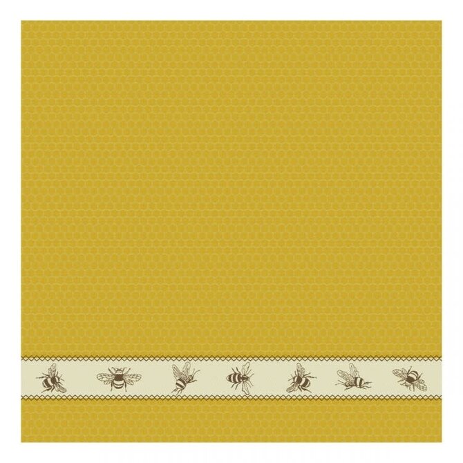 DDDDD torchon abeilles 60x65 jaune