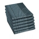 DDDDD DDDDD torchon feuilles 60x65 bleu atlantique