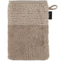 Cawo Gant de toilette bicolore sable 16x22