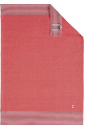 Cawö theedoek Two-tone 50x70 rood