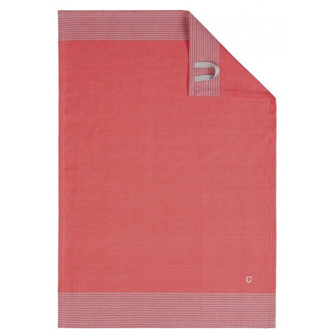 Cawö Torchon bicolore 50x70 rouge