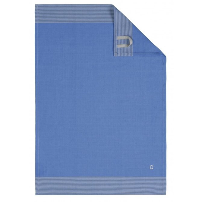 Cawö Torchon bicolore 50x70 bleu